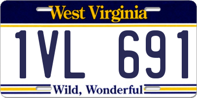 WV license plate 1VL691