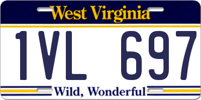 WV license plate 1VL697