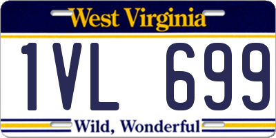 WV license plate 1VL699