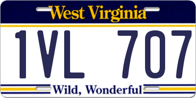 WV license plate 1VL707