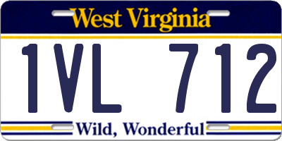 WV license plate 1VL712