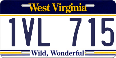 WV license plate 1VL715