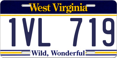WV license plate 1VL719