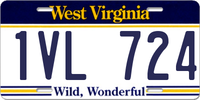 WV license plate 1VL724
