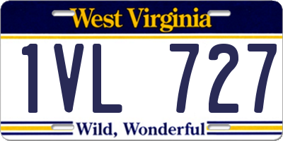 WV license plate 1VL727