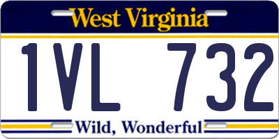 WV license plate 1VL732