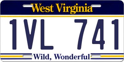 WV license plate 1VL741
