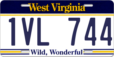 WV license plate 1VL744