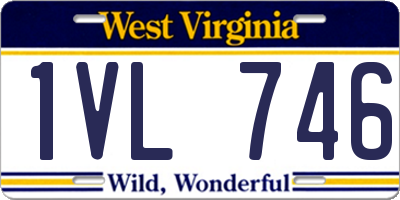 WV license plate 1VL746