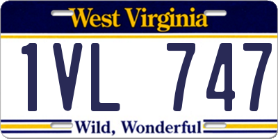 WV license plate 1VL747