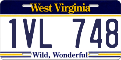 WV license plate 1VL748