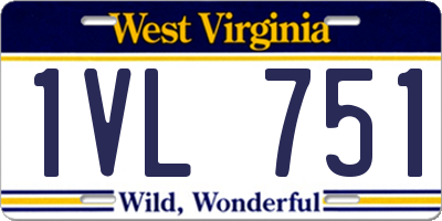 WV license plate 1VL751