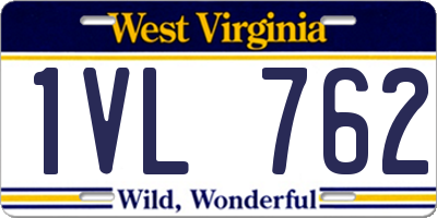 WV license plate 1VL762