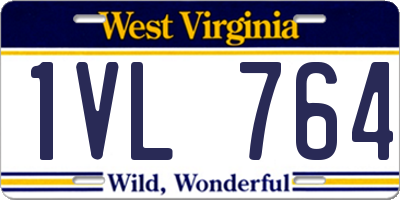 WV license plate 1VL764