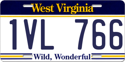 WV license plate 1VL766