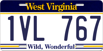 WV license plate 1VL767
