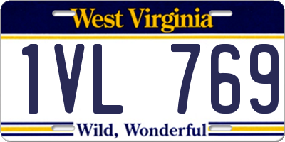 WV license plate 1VL769