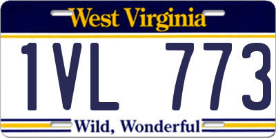 WV license plate 1VL773