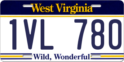 WV license plate 1VL780