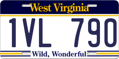 WV license plate 1VL790