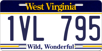 WV license plate 1VL795