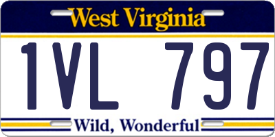 WV license plate 1VL797