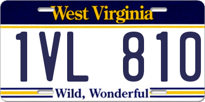 WV license plate 1VL810