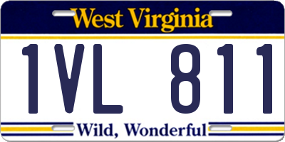 WV license plate 1VL811