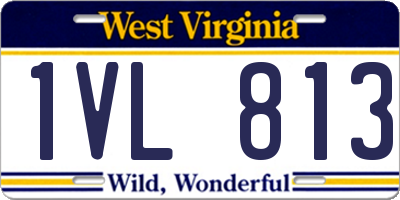 WV license plate 1VL813