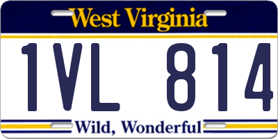 WV license plate 1VL814