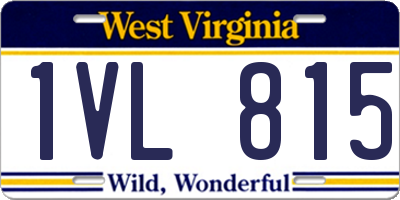 WV license plate 1VL815