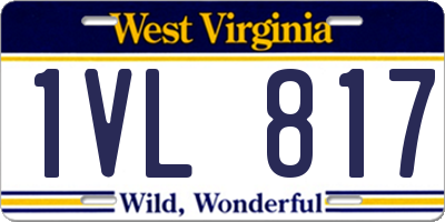 WV license plate 1VL817