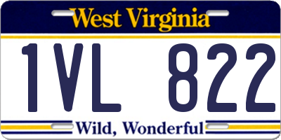 WV license plate 1VL822