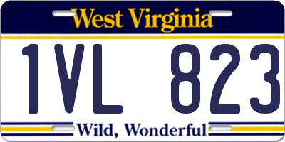 WV license plate 1VL823