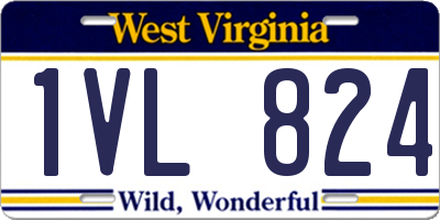 WV license plate 1VL824