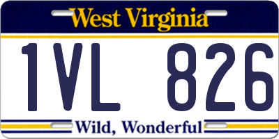 WV license plate 1VL826
