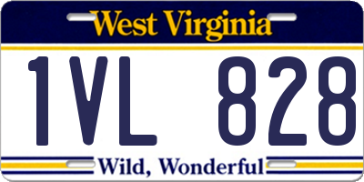 WV license plate 1VL828