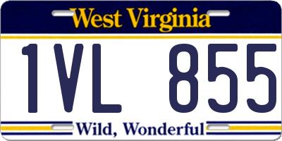 WV license plate 1VL855