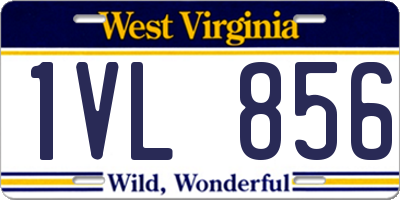 WV license plate 1VL856