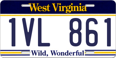 WV license plate 1VL861