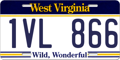 WV license plate 1VL866