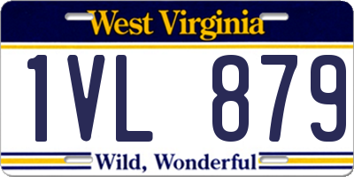 WV license plate 1VL879