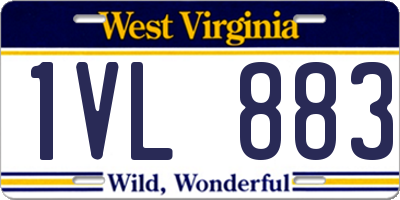 WV license plate 1VL883