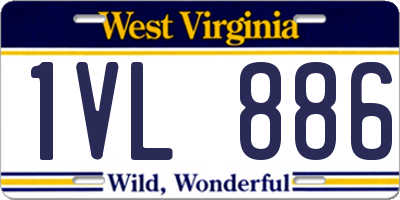 WV license plate 1VL886