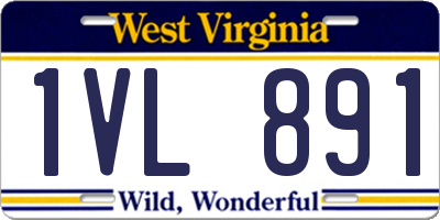 WV license plate 1VL891