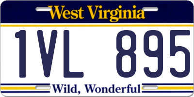 WV license plate 1VL895
