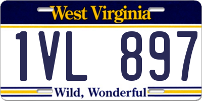 WV license plate 1VL897