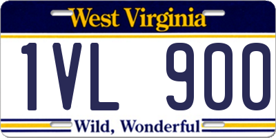 WV license plate 1VL900