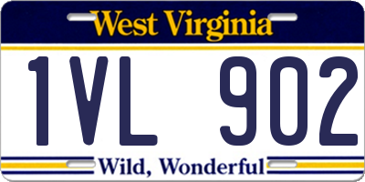 WV license plate 1VL902