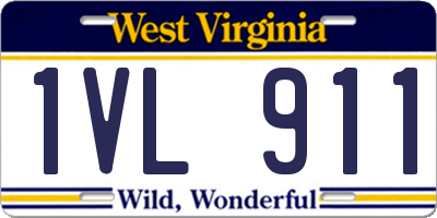 WV license plate 1VL911